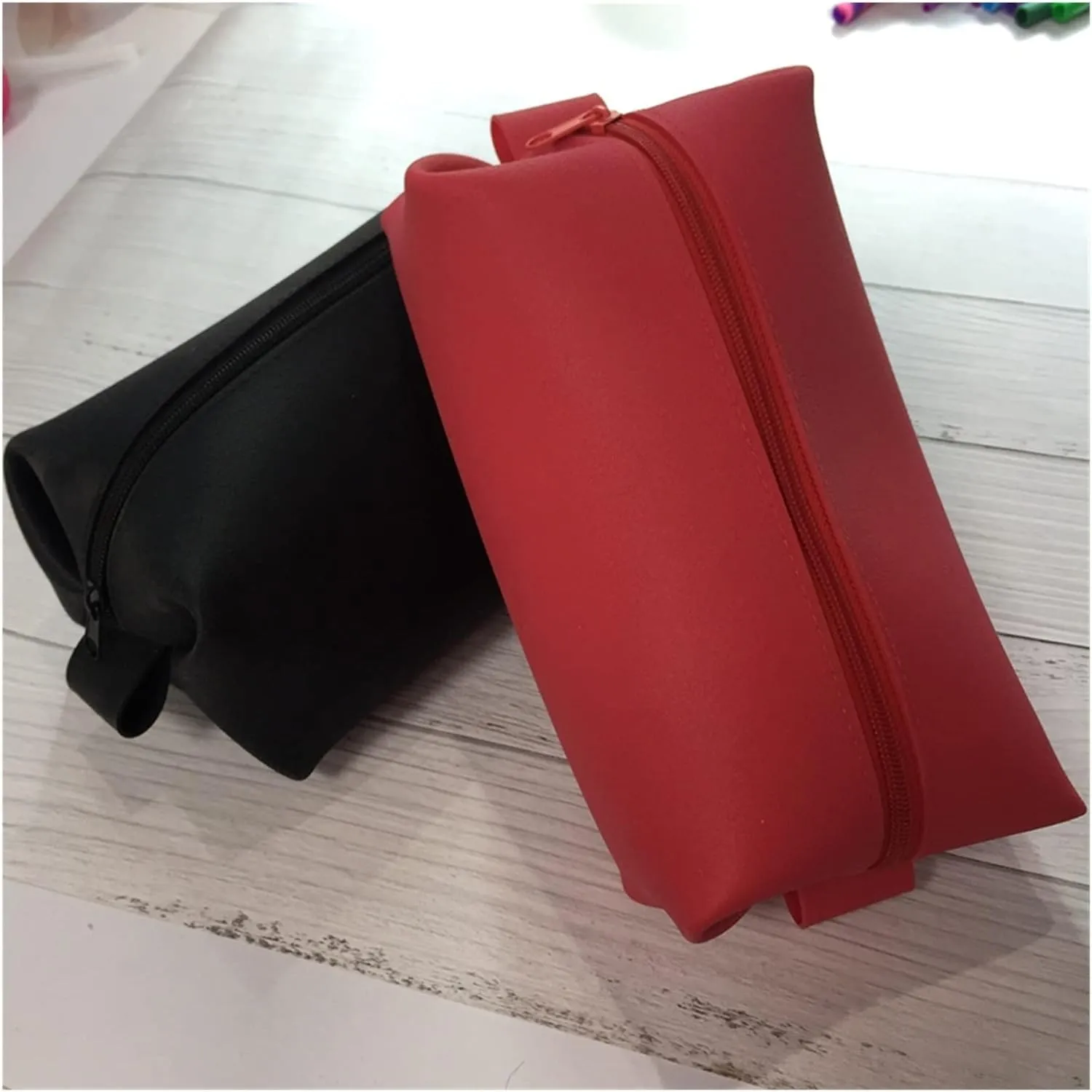 Bathroom Travel Bag Silicone Waterproof Toiletry Storage Bag Handbag Organizer Portable Make Up Case Pouch Kitchen Storage(Dark Khaki)