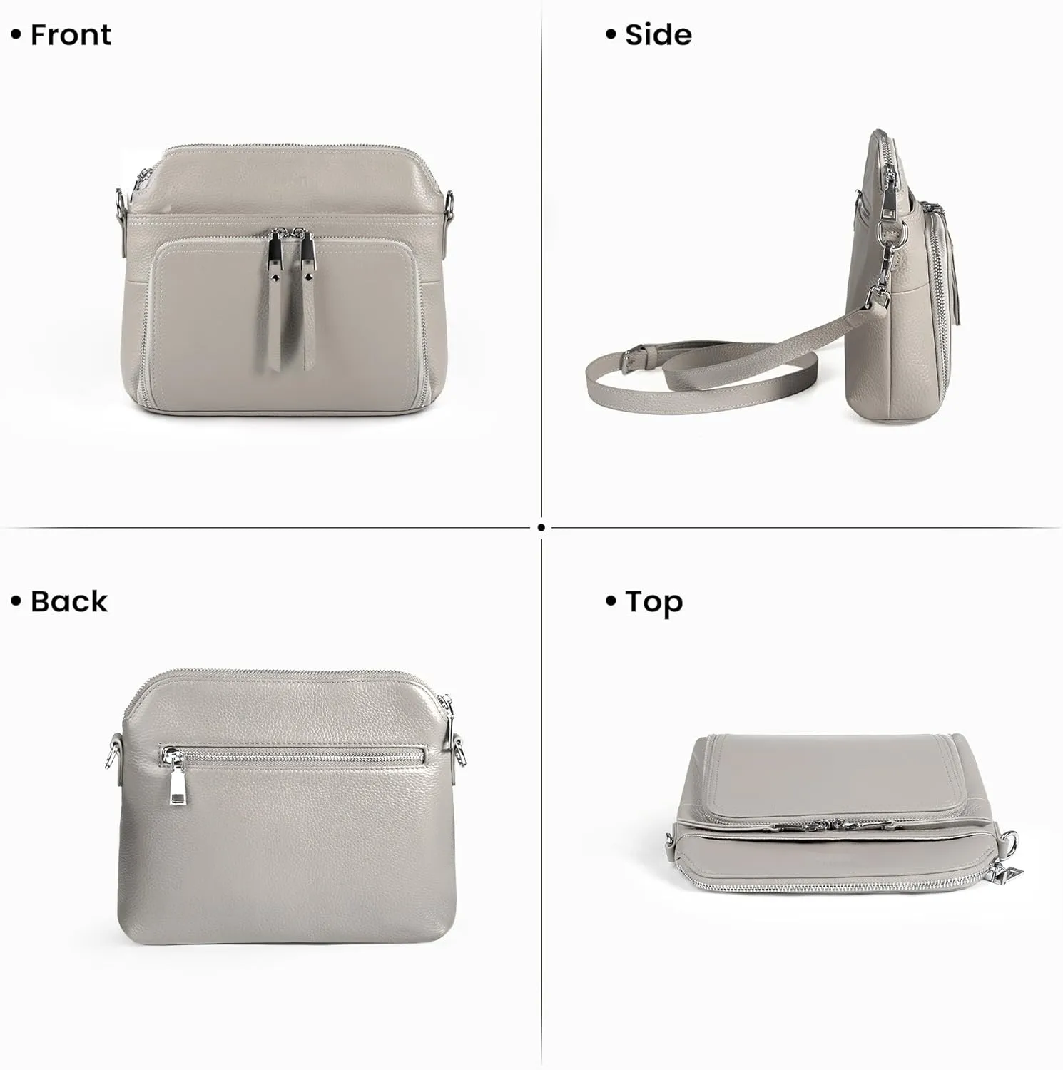 befen Genuine Leather Crossbody Purses for Women, Women's Small Crossbody Shoulder Bag with Built in RFID Wallet