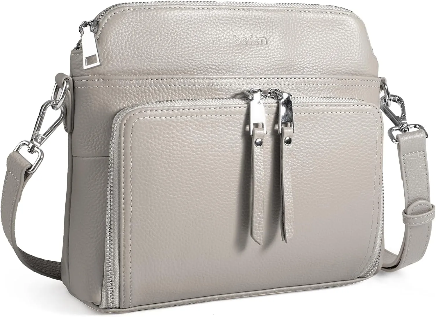 befen Genuine Leather Crossbody Purses for Women, Women's Small Crossbody Shoulder Bag with Built in RFID Wallet