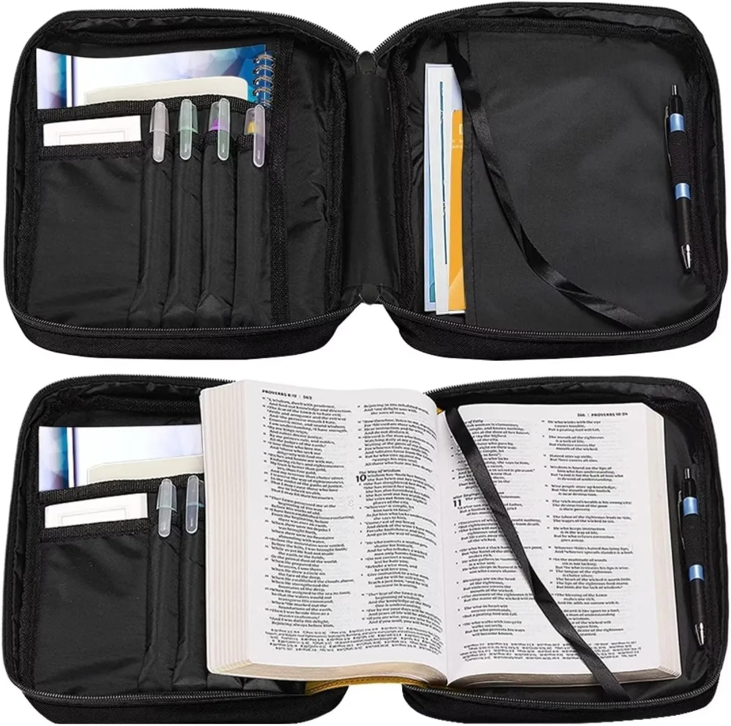 Belidome Custom Bible Cover with Face Pet Dog Face Bible Case Book Bag Carrying Church Tote Scriptur Study Journal Protector Storage Personalized Bible Cover for Women Men with Name