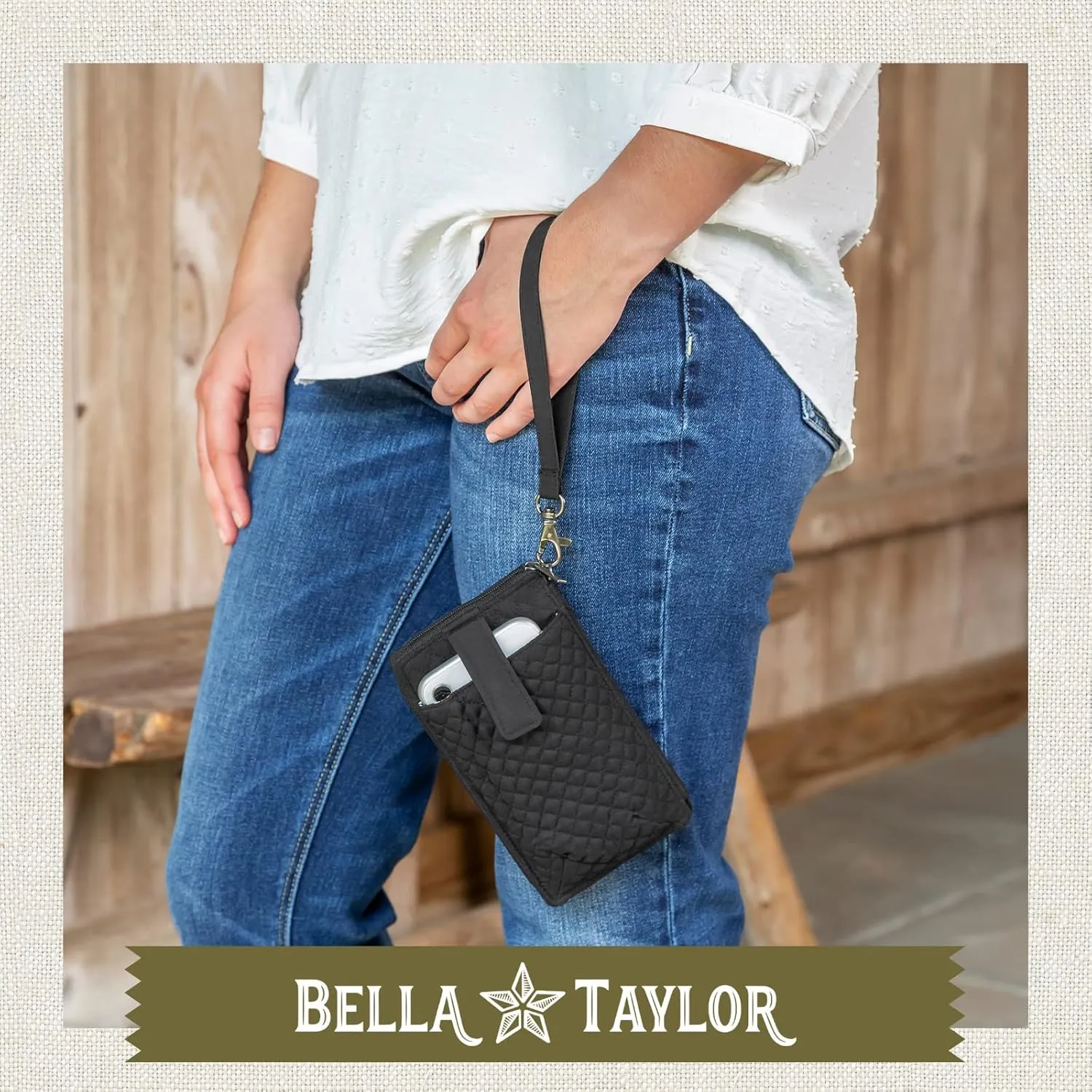 Bella Taylor Cell Phone Wristlet Wallet for Women with Smartphone Pocket and RFID Protection