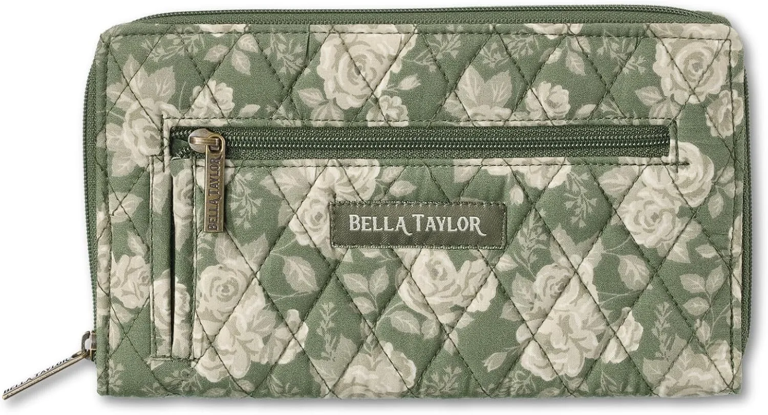 Bella Taylor Wrist Strap Wallet for Women | Multi Card Zip Around Wallet with RFID Protection and Wristlet Strap