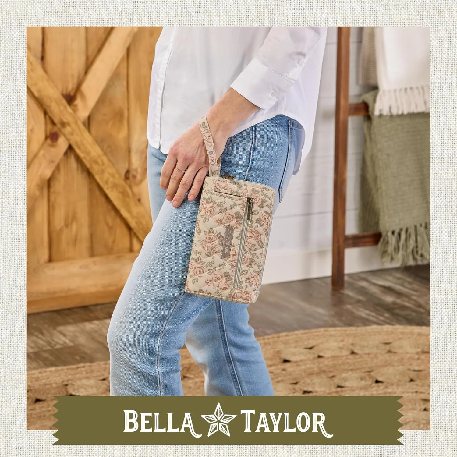 Bella Taylor Wrist Strap Wallet for Women | Multi Card Zip Around Wallet with RFID Protection and Wristlet Strap
