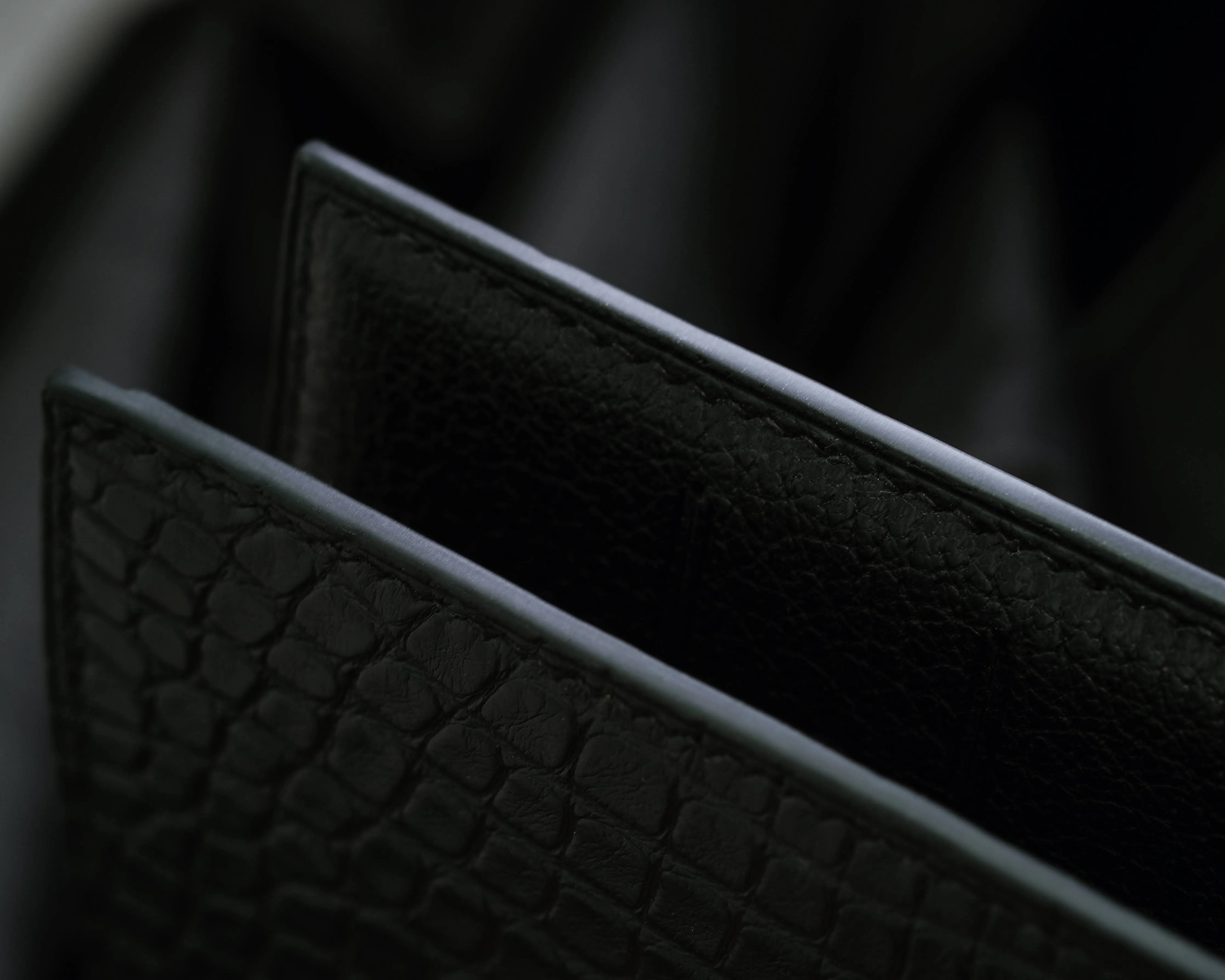 Bespoke Long Wallet in Matte Black Alligator