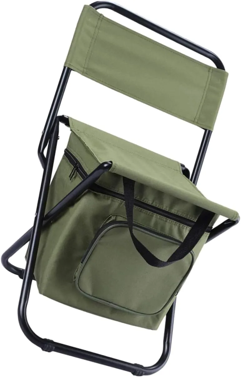 BESPORTBLE Outdoor Cooler Chair Folding Ice Bag Stool Large Storage Steel Frame Easy to Carry