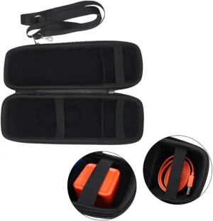 BESPORTBLE Speaker Storage Case Portable Travel Carrying Bag with Removable Shoulder Band for Charge Black Against Scratches Splashes for Organizing Accessories