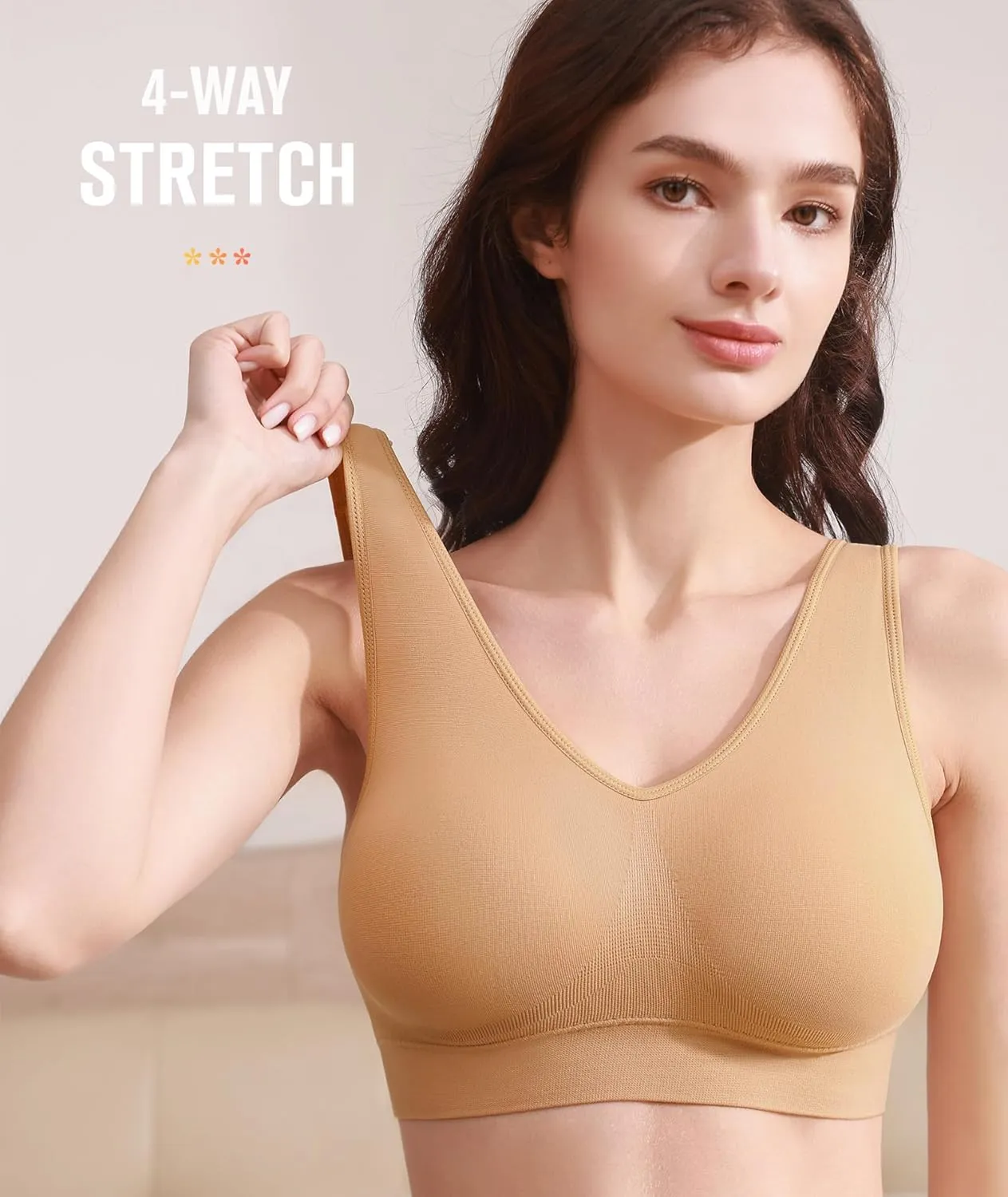 BESTENA Comfort Bra, Seamless Removable Pads Sleep Bras, Yoga Bra, Sports Bras for Women