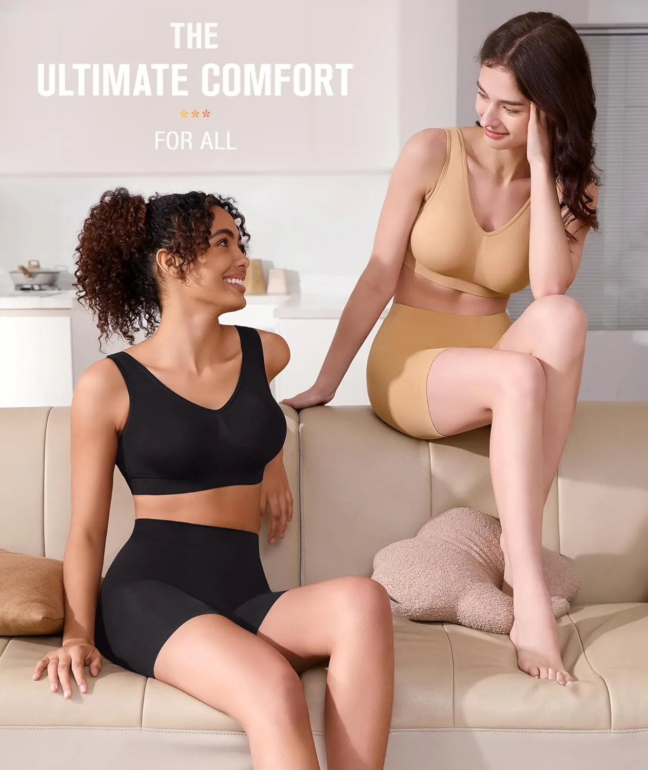 BESTENA Comfort Bra, Seamless Removable Pads Sleep Bras, Yoga Bra, Sports Bras for Women