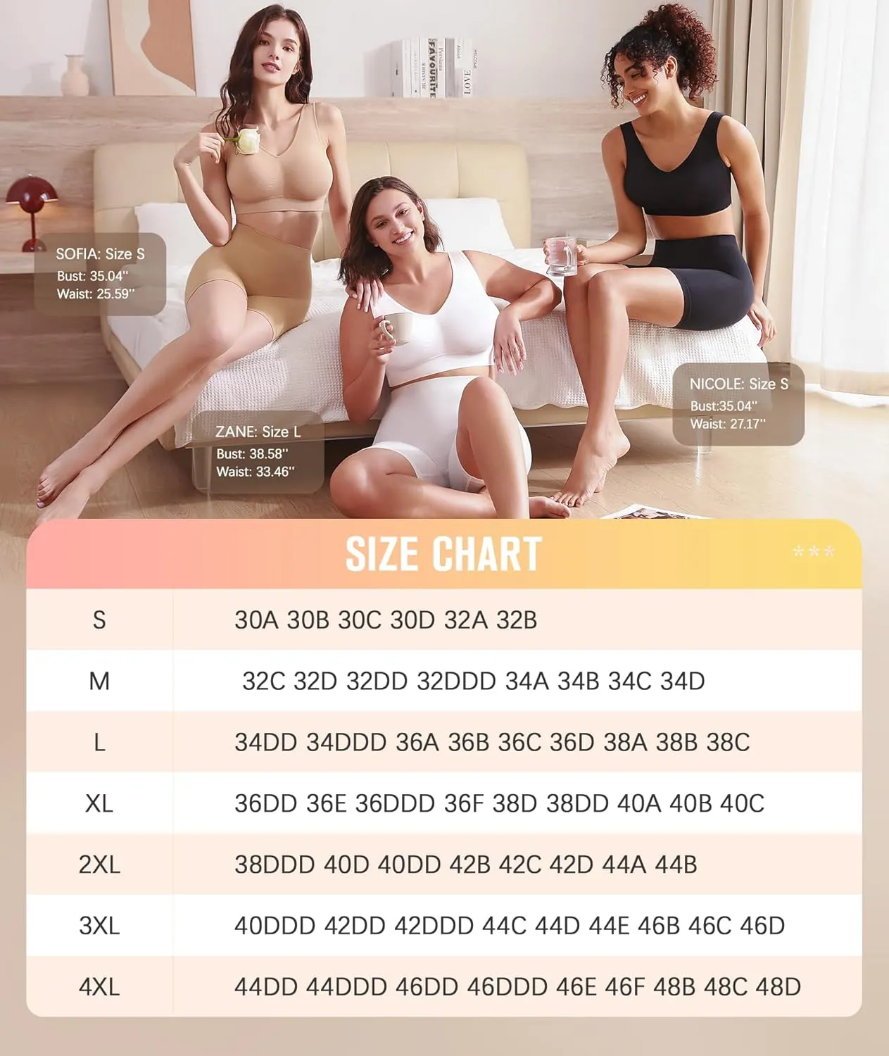 BESTENA Comfort Bra, Seamless Removable Pads Sleep Bras, Yoga Bra, Sports Bras for Women