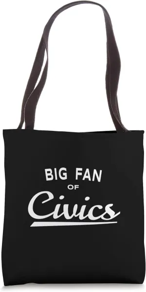 Big Fan of Civics - Teacher Student Leader Tote Bag