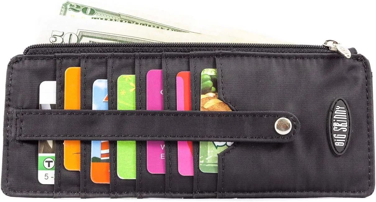 Big Skinny Women's Jaguar Credit Card Slim Wallet, Holds Up to 25 Cards
