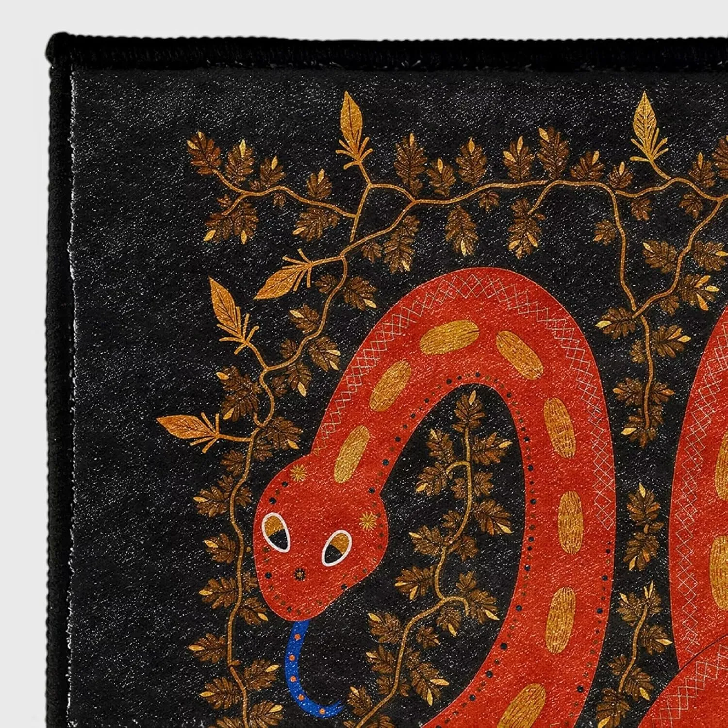 Black Boho Snake Runner Rugs for Kitchen Bedroom Hallway 2×6ft Washable Animal Snake Area Rug Non Skid Indoor Home Decor Floor Mats