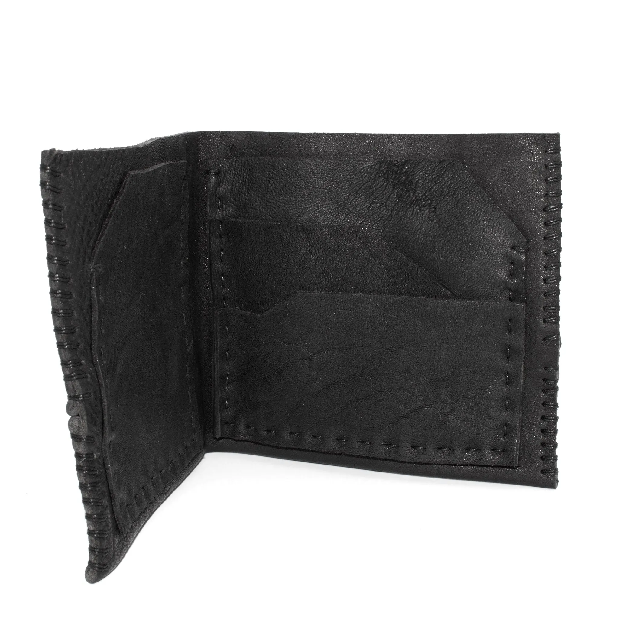 black horse culatta closed seam bifold wallet