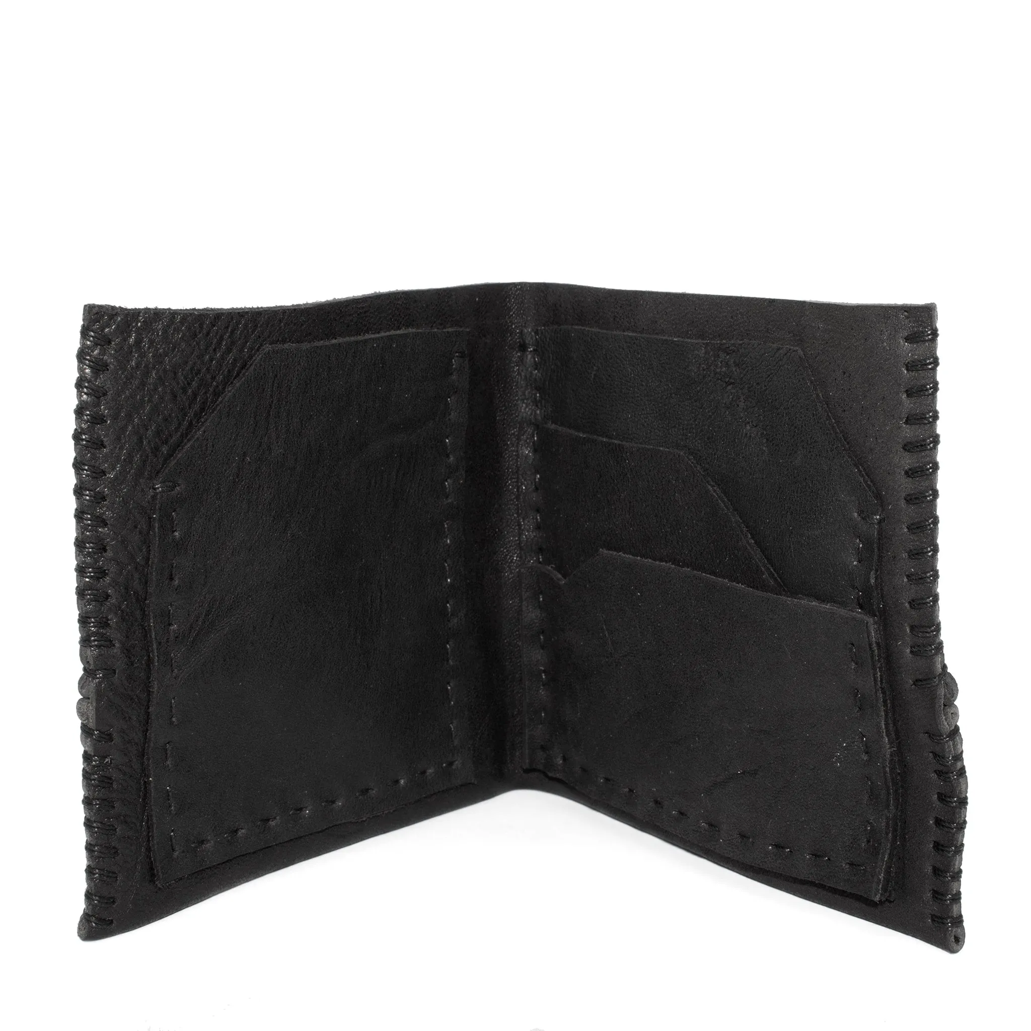 black horse culatta closed seam bifold wallet