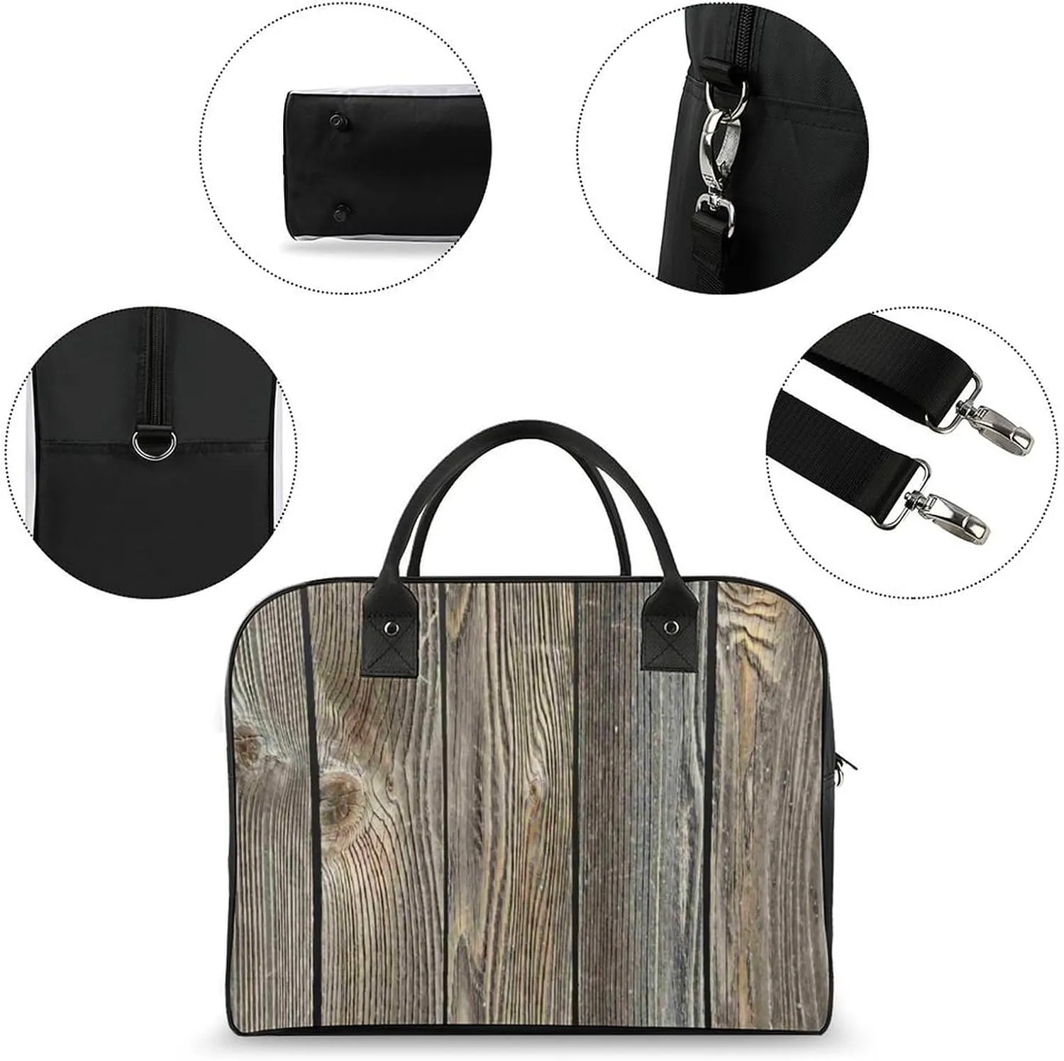 Black Watch Tartan Pattern Fashionable Large Capacity Travel Handbag Unisex