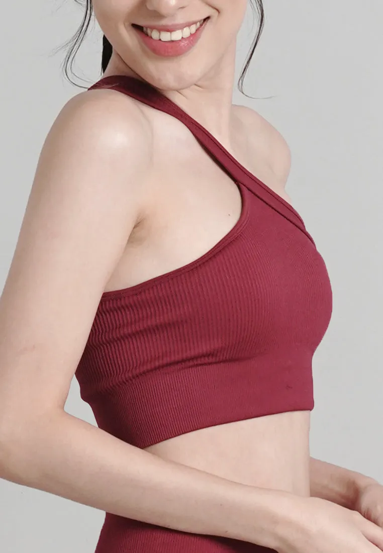 Blair Collection: Premium Non-Padded Seamless One Shoulder Sports Bra