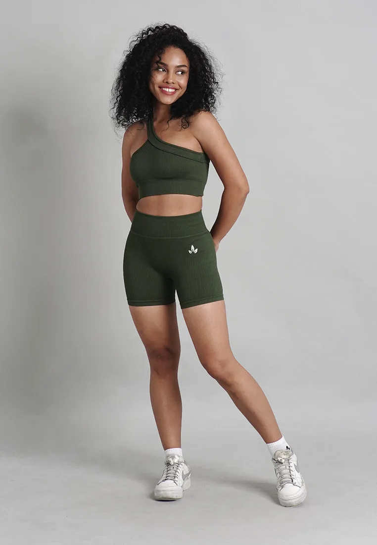 Blair Collection: Premium Non-Padded Seamless One Shoulder Sports Bra
