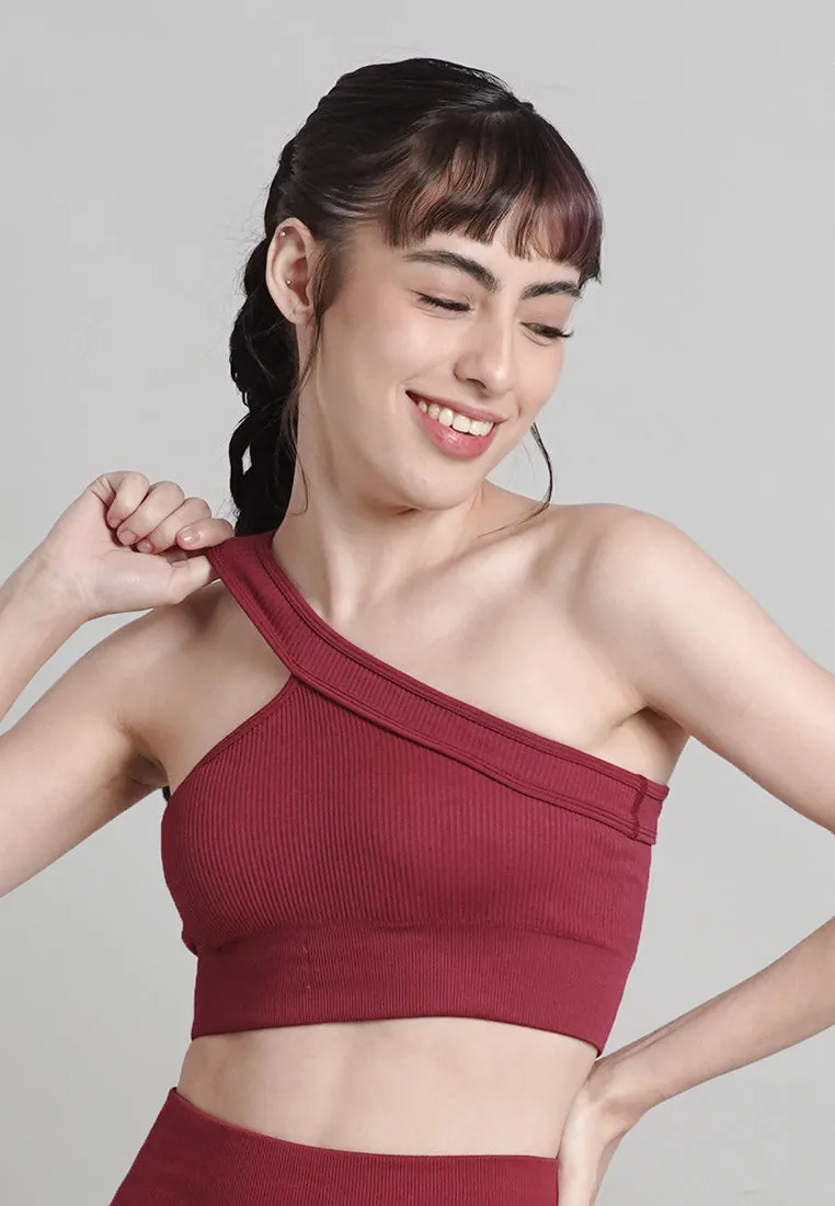 Blair Collection: Premium Non-Padded Seamless One Shoulder Sports Bra