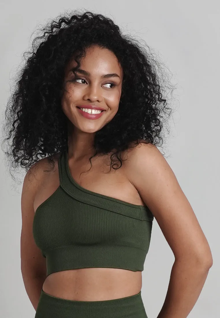 Blair Collection: Premium Non-Padded Seamless One Shoulder Sports Bra