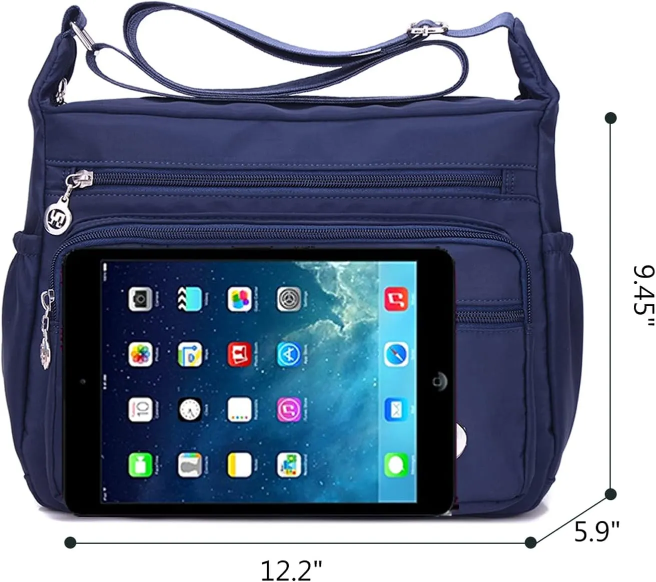 Blostirno Women's Crossbody Bag Nylon Waterproof Shoulder Handbags Purses Travel Bags with Muitipockets