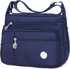 Blostirno Women's Crossbody Bag Nylon Waterproof Shoulder Handbags Purses Travel Bags with Muitipockets