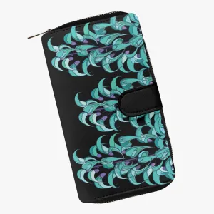 Blue Jade- Long Leather Wallet