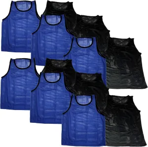 BlueDot Trading 12 Adult Men Woman Unisex Sports Pinnie Scrimmage Training Vest, Nylon Mesh – Soccer, Field Hockey, Lacrosse