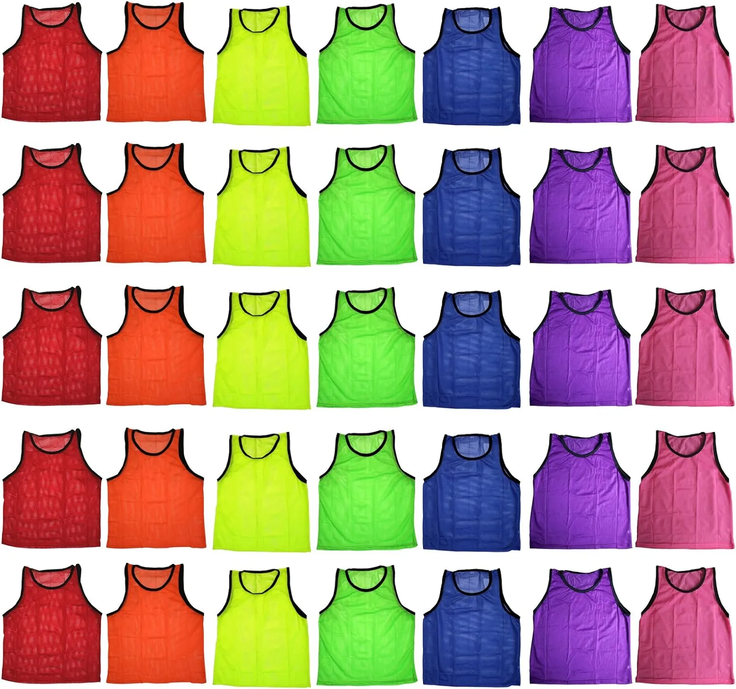 BlueDot Trading 12 Adult Men Woman Unisex Sports Pinnie Scrimmage Training Vest, Nylon Mesh – Soccer, Field Hockey, Lacrosse