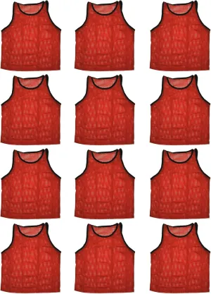 BlueDot Trading 12 Adult Men Woman Unisex Sports Pinnie Scrimmage Training Vest, Nylon Mesh – Soccer, Field Hockey, Lacrosse