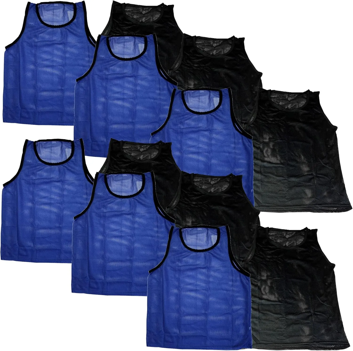 BlueDot Trading 12 Adult Men Woman Unisex Sports Pinnie Scrimmage Training Vest, Nylon Mesh – Soccer, Field Hockey, Lacrosse