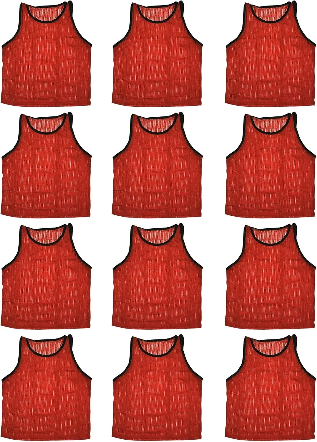 BlueDot Trading 12 Adult Men Woman Unisex Sports Pinnie Scrimmage Training Vest, Nylon Mesh – Soccer, Field Hockey, Lacrosse
