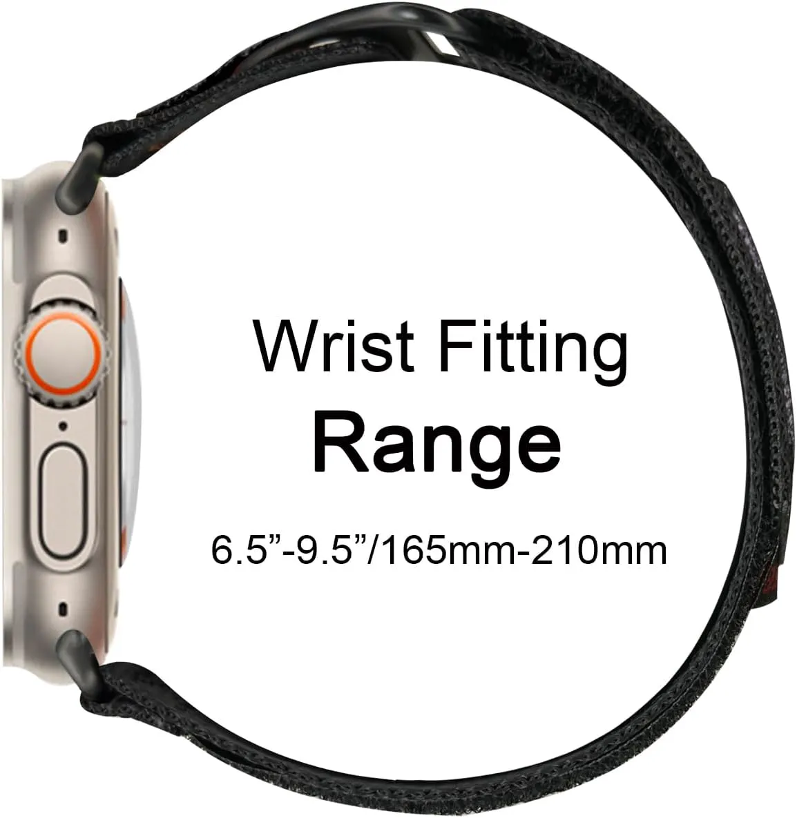 BooGoo Compatible with Apple Watch Band - 2 Pack Black & Orange Nylon Straps, Suitable for Apple Watch Ultra 2, Ultra, Series 10, Apple Watch Band 46mm (M, Black & Orange Duo)