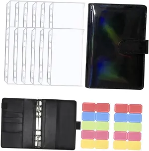 Book Size Money Saving Binder Cash Envelope Receipts Stamps Storage Binder