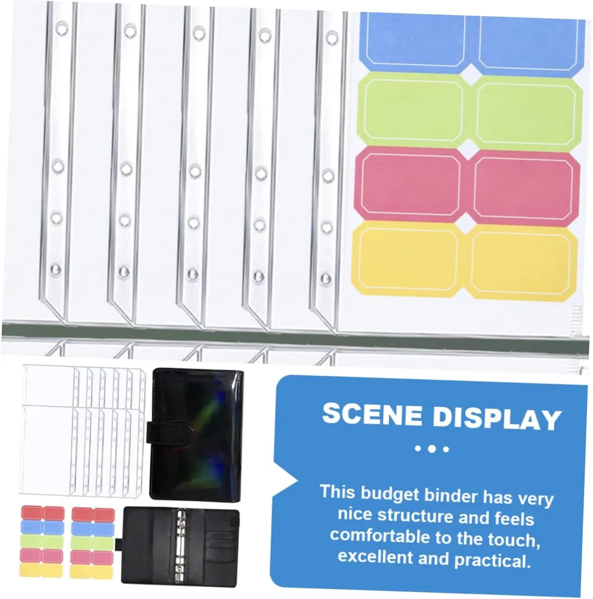 Book Size Money Saving Binder Cash Envelope Receipts Stamps Storage Binder