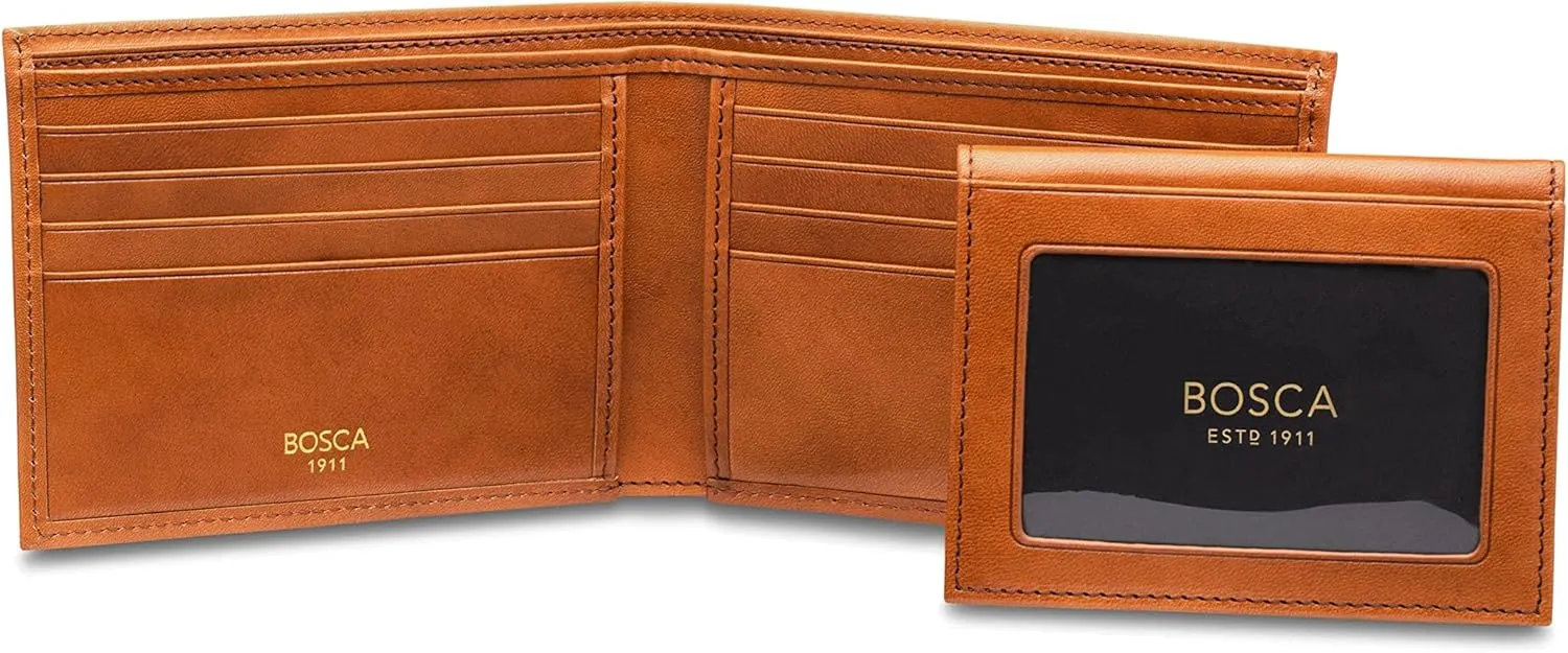 Bosca Credit Wallet w/ID Passcase Saddle One Size