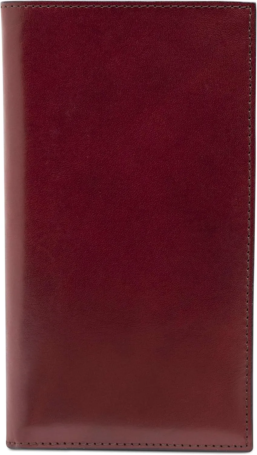 Bosca Men's Italian Leather Coat Pocket Wallet - Hand-Stitched Bifold with 6 Card Slots and Currency Well Italia Breast Pocket Wallet For Men. Gift-Packaged - Dark Brown