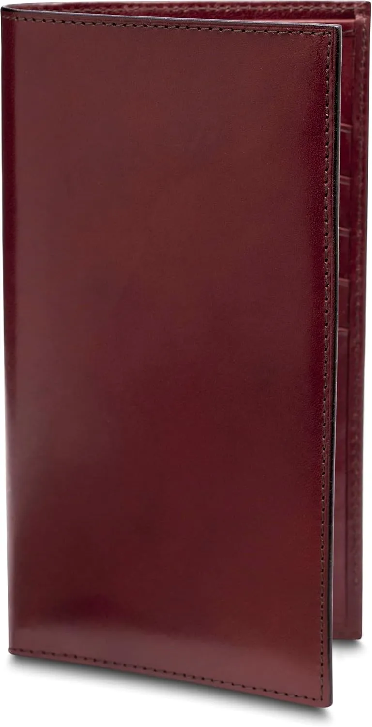 Bosca Men's Italian Leather Coat Pocket Wallet - Hand-Stitched Bifold with 6 Card Slots and Currency Well Italia Breast Pocket Wallet For Men. Gift-Packaged - Dark Brown