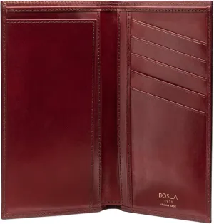 Bosca Men's Italian Leather Coat Pocket Wallet - Hand-Stitched Bifold with 6 Card Slots and Currency Well Italia Breast Pocket Wallet For Men. Gift-Packaged - Dark Brown