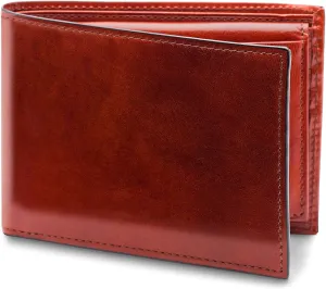 Bosca Men's Leather Wallet with Removable ID Passcase - Bifold Wallet for Men With 8 Card Slots, Premium Hand-Stained Leather With Gift Packaging, Cognac Brown