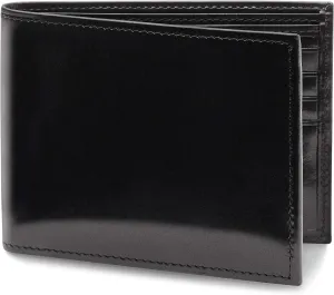 Bosca Men's Old Leather Bifold Wallet with ID Window and Card Slots - Italian Leather, Durable and Stylish, Black