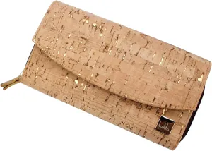 boshiho Natural Cork Wallet - Large Capacity Smart Phone Long Clutch Purse for Women Vegan Gift