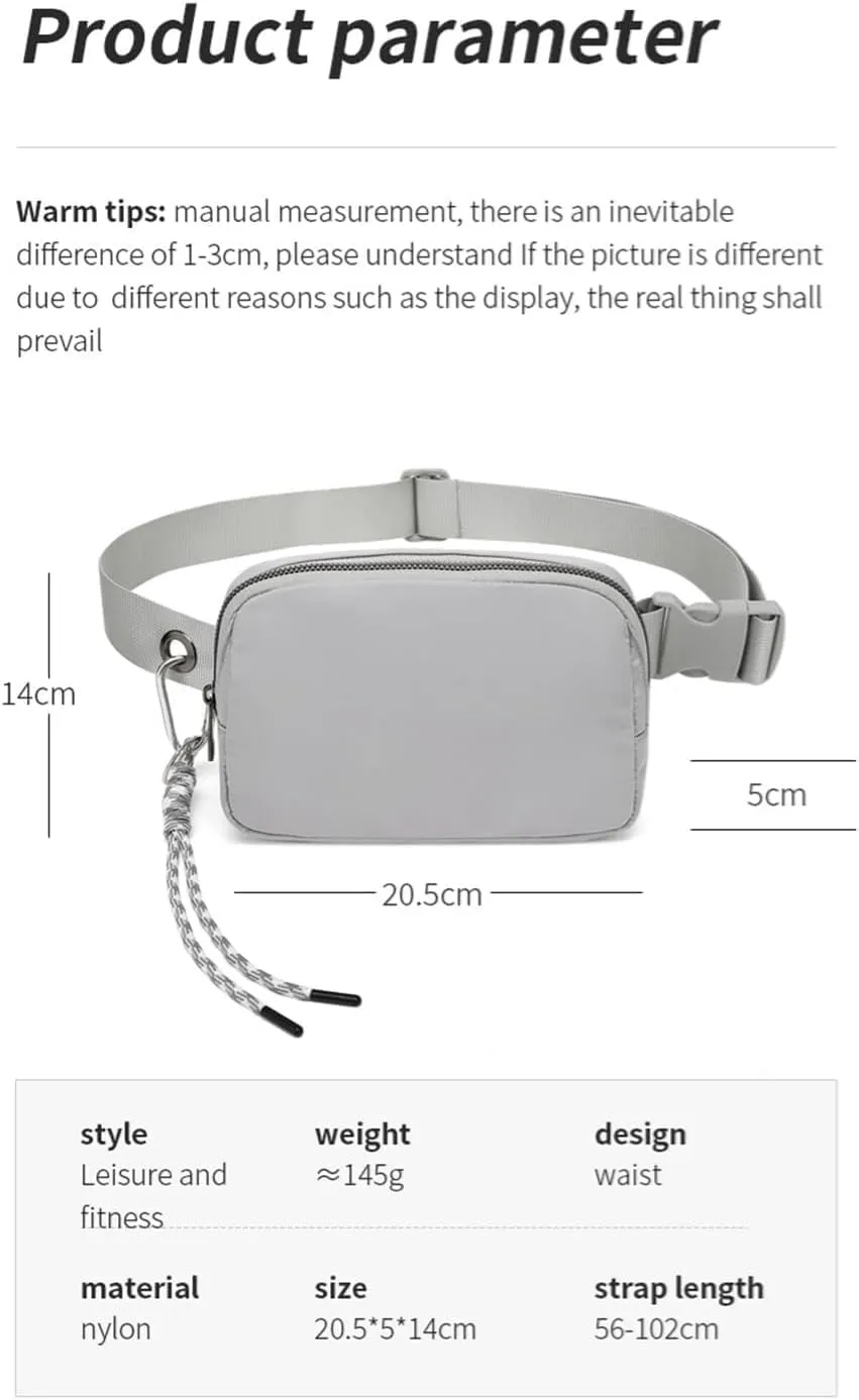 Bovagu Crossbody,57" Long Strap Crossbody Bag,Bovagu Bag Fanny Packs For Women with Adjustable Straps (Beige)