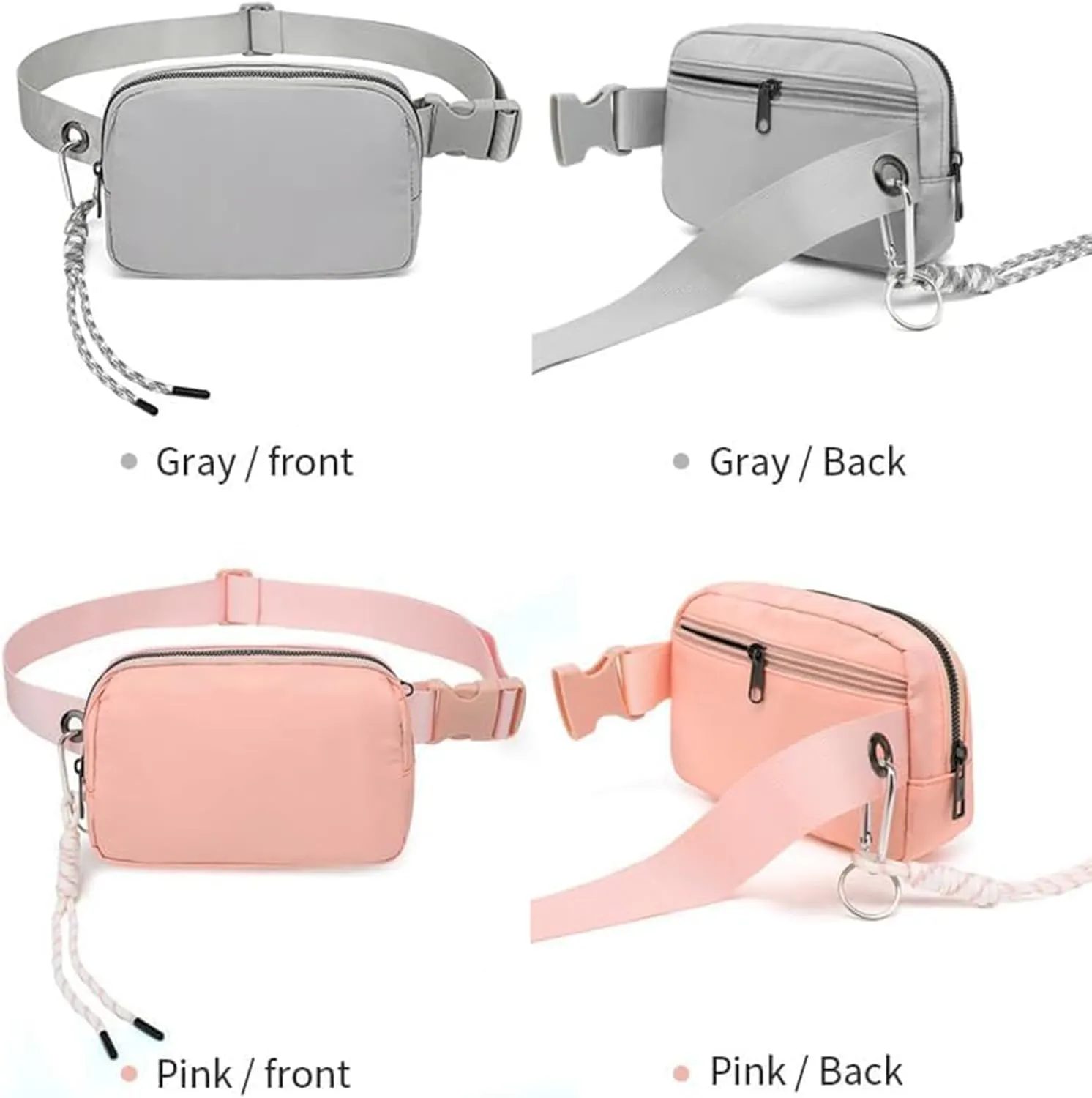 Bovagu Crossbody,57" Long Strap Crossbody Bag,Bovagu Bag Fanny Packs For Women with Adjustable Straps (Beige)