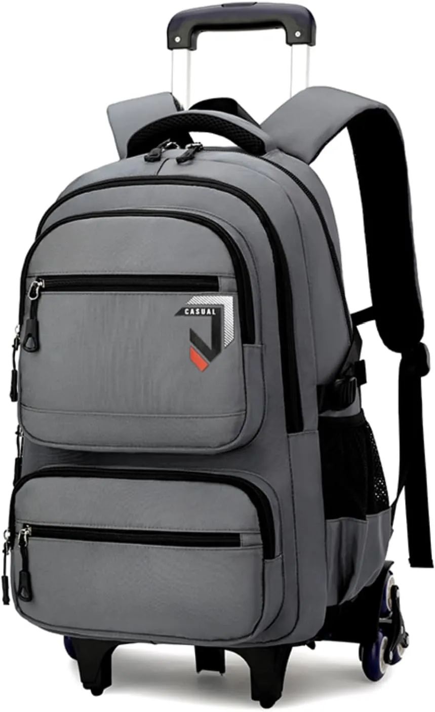 Boys Rolling Backpack, Kids Bookbag with Wheels,Kids Luggage on Wheels,Elementary School Trolley Back Pack