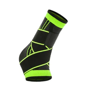 Breathable Elastic Ankle Support Brace for Ankle Sprain Protection Comfortable Guard Brace for Sports Activities Green