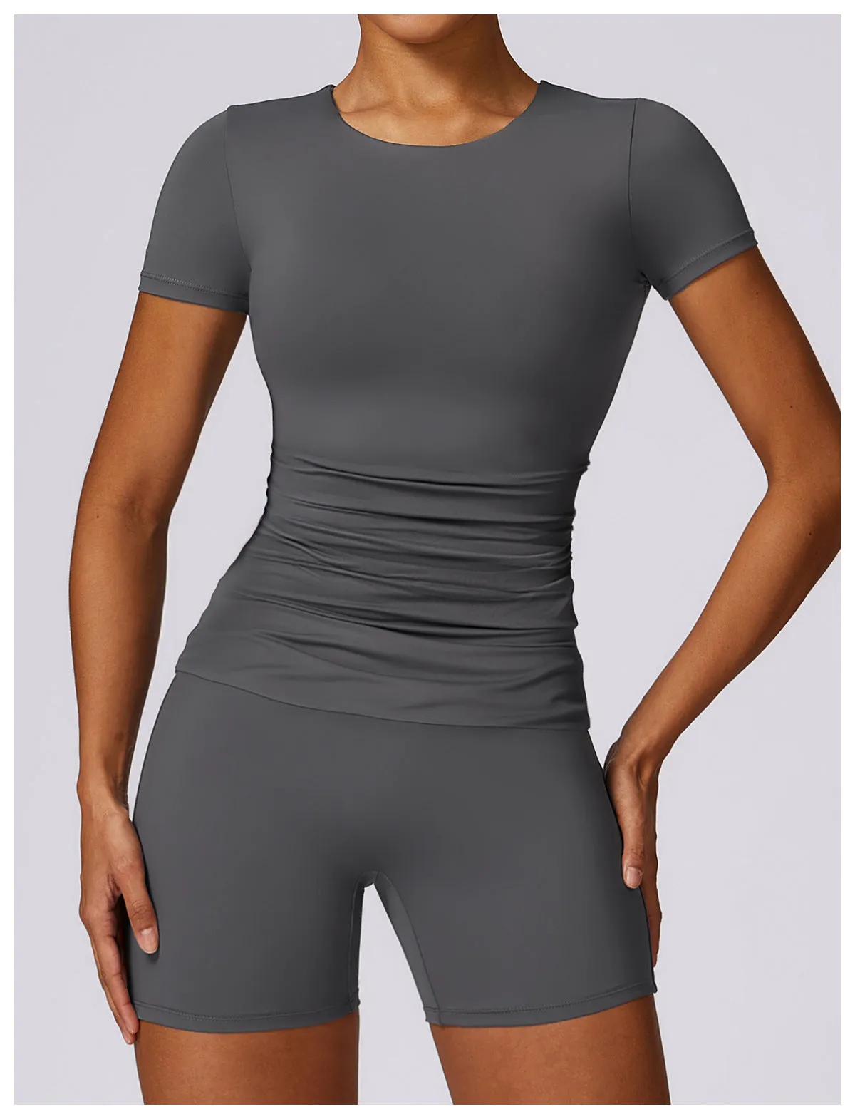Breathable Tight Yoga Short Sleeve Blouse T-shirt