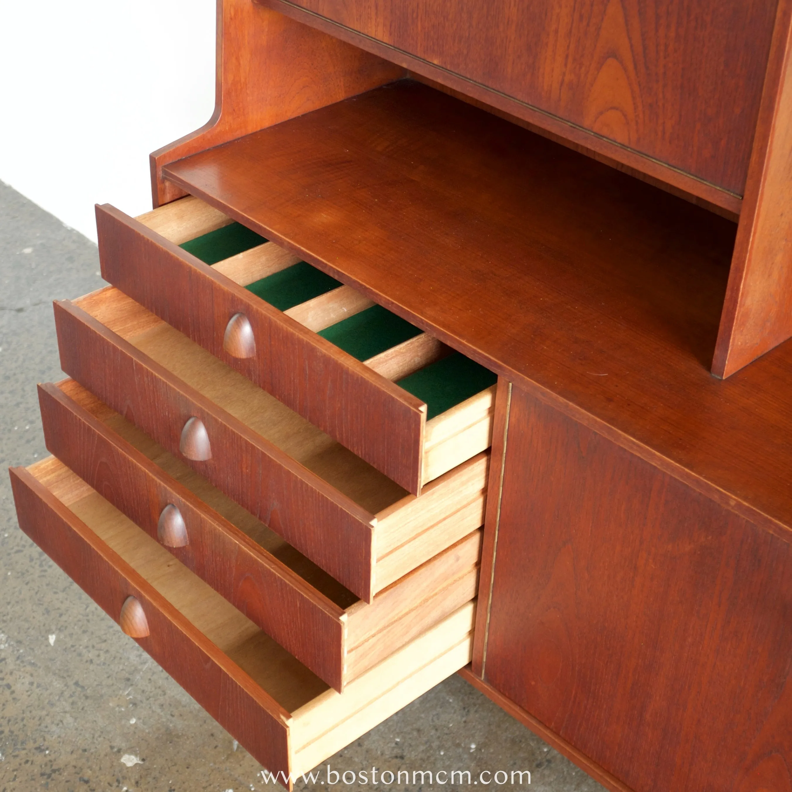 British Teak Tall Sideboard