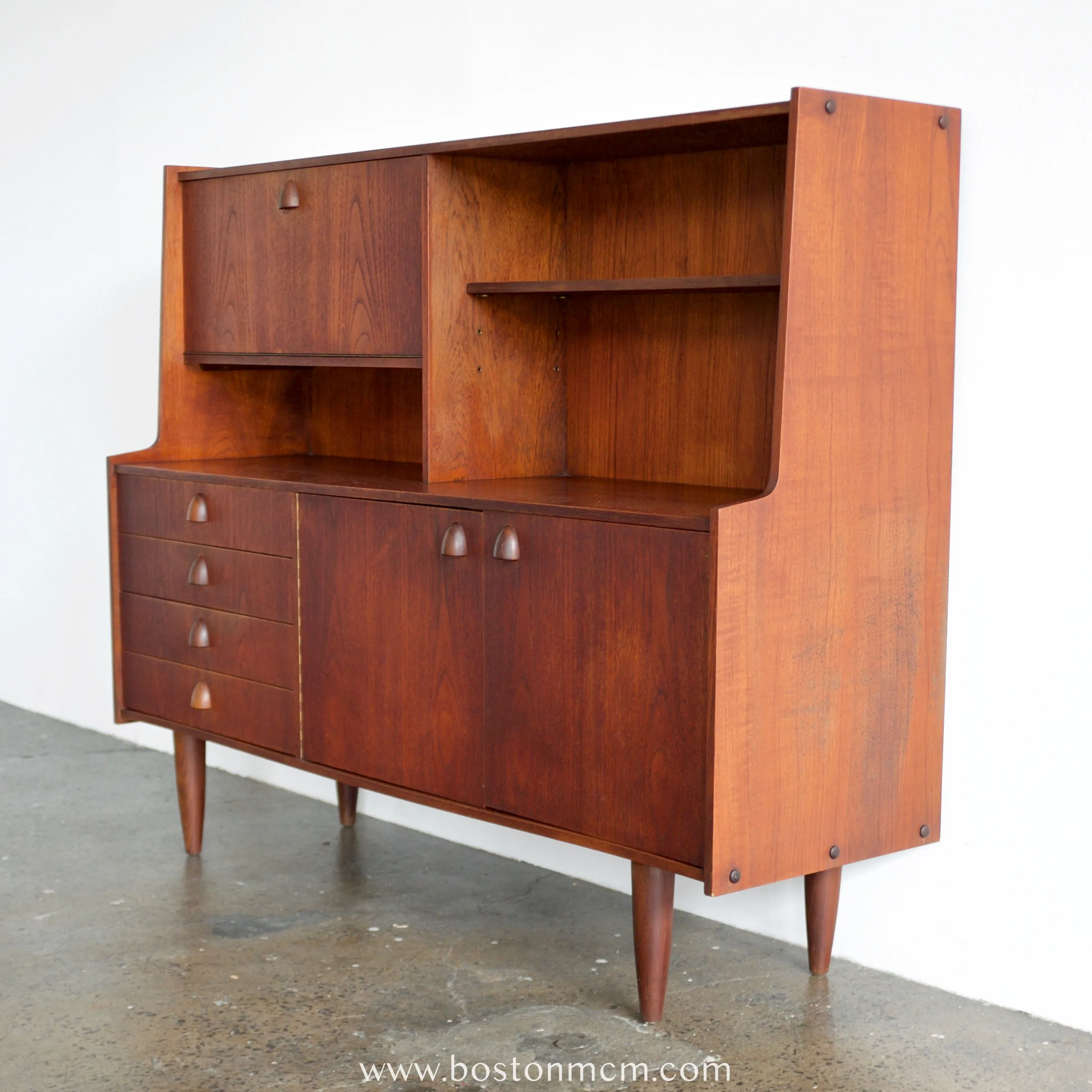 British Teak Tall Sideboard