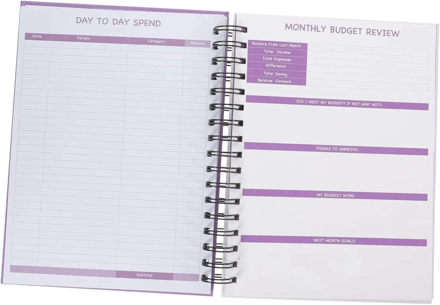 Budget Money Organizer Notebook Monthly Planning Spiral Bound Planner Office School Teacher Student Paper