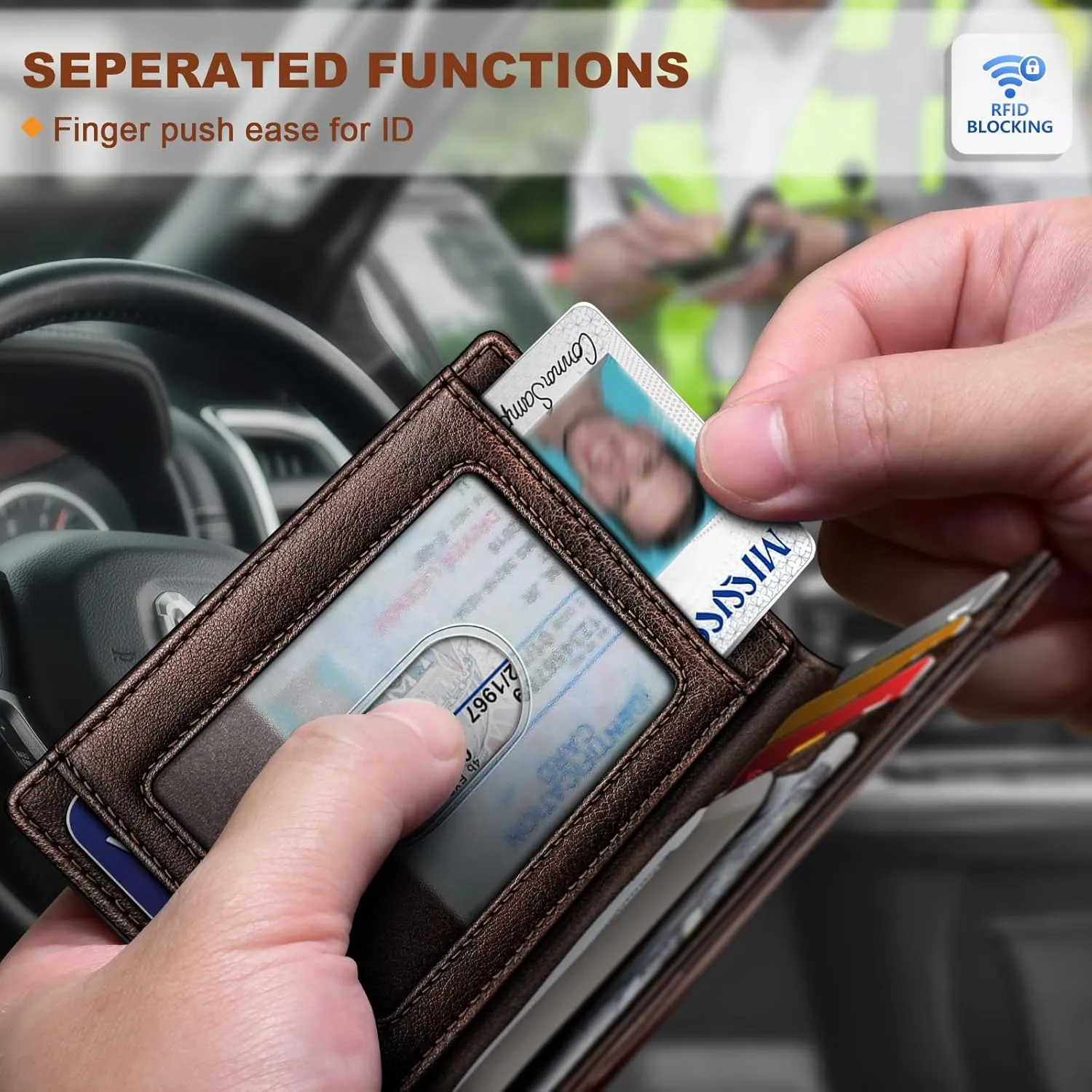 BULLIANT Men Airtag Wallet,Slim Wallet Money Clip Card Holder Magnetic Closure 12 Cards in Front Pocket RFID Blocking